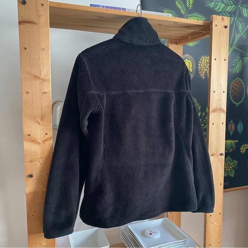 Patagonia Black Half-Snap High Pile Fleece Pullover Jacket Sweater Medium - Picture 7 of 15